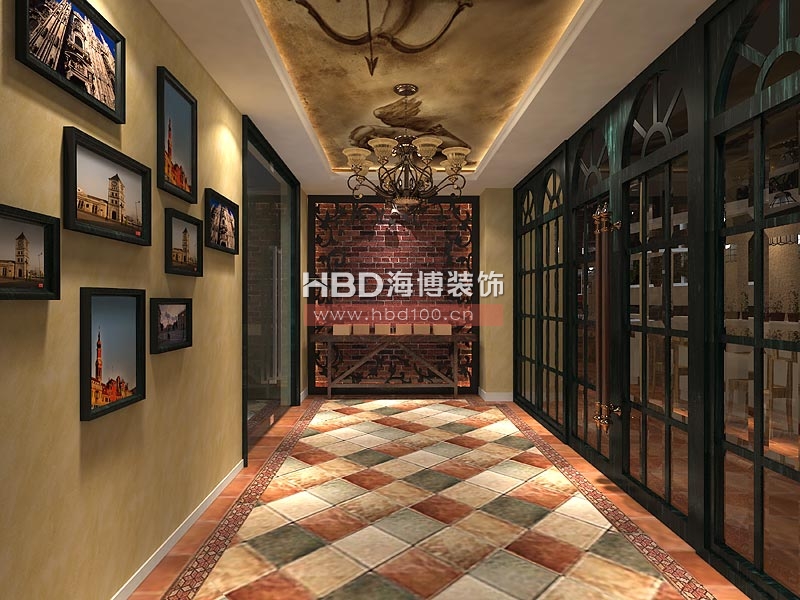 哆味加意大利餐廳設計 過道設計