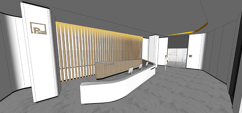 保得威爾展廳設(shè)計 前臺設(shè)計